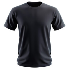 Black t-shirt for mockup on Transparent Background