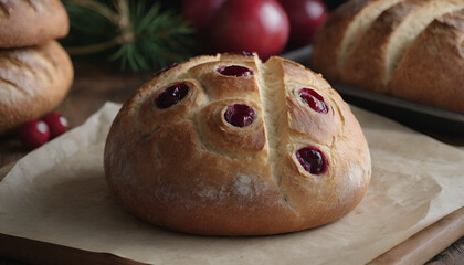 Sticker - loaf of cranberry sourdough bread