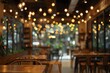 © VolumeThings - Blurry coffee shop background with bokeh lighting