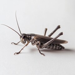 cricket isolated on paper background