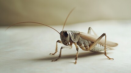 cricket isolated on paper background