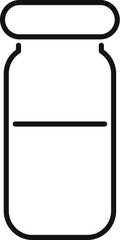 Canvas Print - Simple icon of a medical vial containing liquid, with a blank label for adding your own text