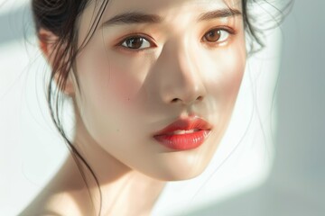 Young Asian woman s beauty concept