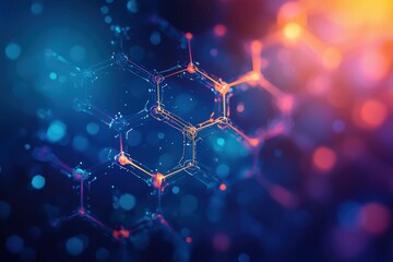 Poster - Abstract hexagonal pattern