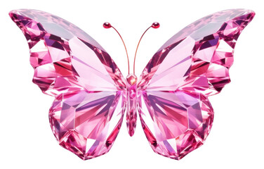 Sticker - PNG Butterfly gemstone crystal white background.