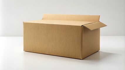 A blank shipping mailer hard cardboard box for branding and mockup render