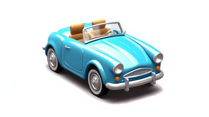 Sticker - Convertible car 3d cartoon style