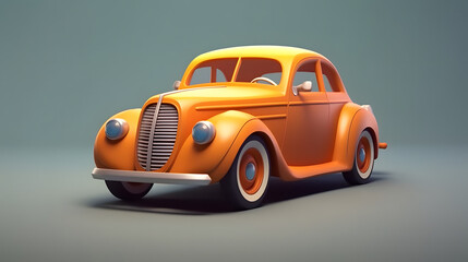 Sticker - Coupe car 3d cartoon style