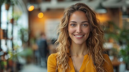 Professional Businesswoman Greeting Colleague with Handshake in Modern Office Setting