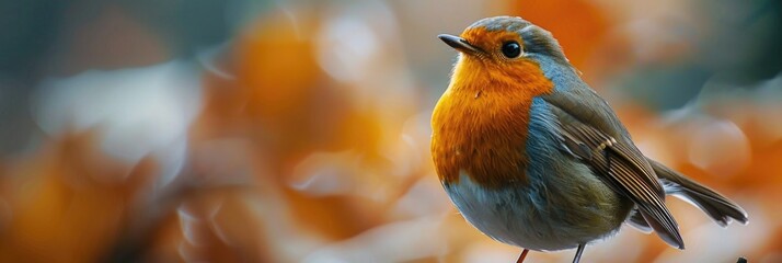 Sticker - The cherished European Robin is a popular selection among garden birds, recognized for its bold and friendly demeanor, flourishing in urban green areas and symbolizing the essence of the festive