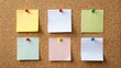 © Collection - Paper notes pinned on a bulletin board with various reminders, messages, and to-do lists