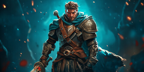 Poster - A character from the game. Website header or desktop wallpaper.