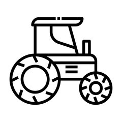 Poster - tractor Line Icon