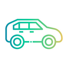 Poster - car Line Gradient Icon