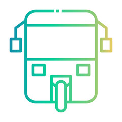 Sticker - motor rickshaw Line Gradient Icon