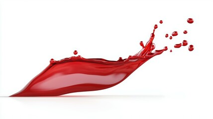 A splash of red liquid is splashing out of a container