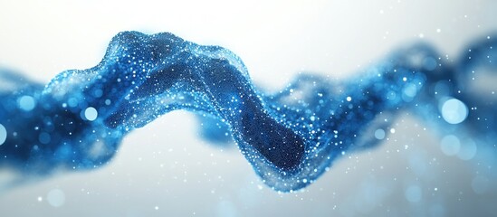 Wall Mural - Abstract Blue Wave with Bokeh