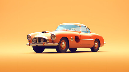 Wall Mural - Car 3d cartoon 