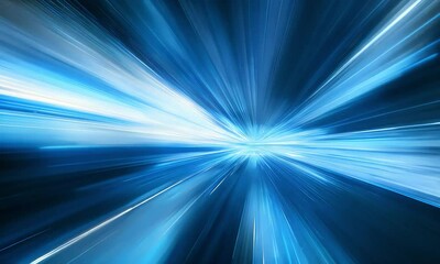Wall Mural - Visual representation of space travel at light speed, with streaking light effects