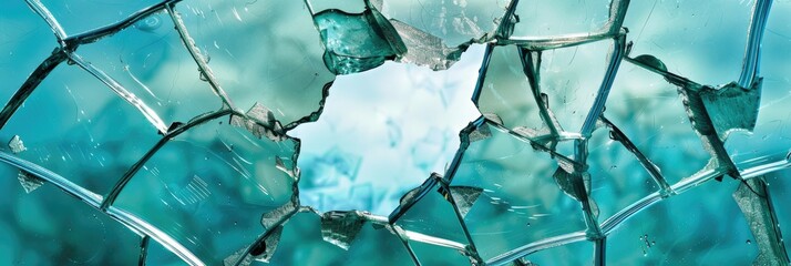 Wall Mural - Broken glass with a hollow center