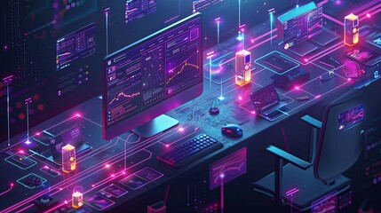 Wall Mural - Call center, online customer support. Contact Us Customer Service For Personal Assistant Service, Person Advisor and Social Media Network. 3D Web Vector Illustrations