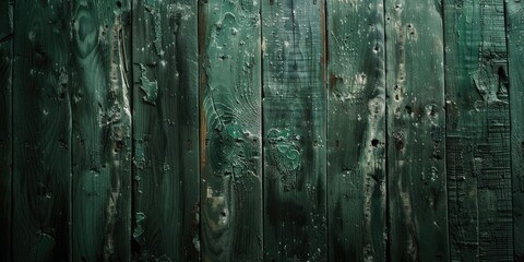 Canvas Print - Green Wooden Surface Texture