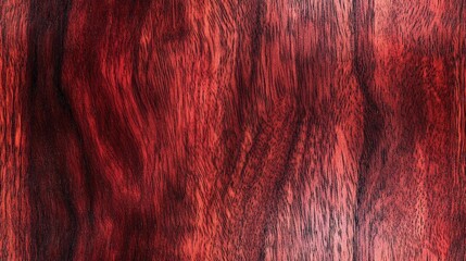 Sticker - Close-up of a rich, dark red wood texture with detailed grain pattern, ideal for backgrounds, design projects, and furniture design.