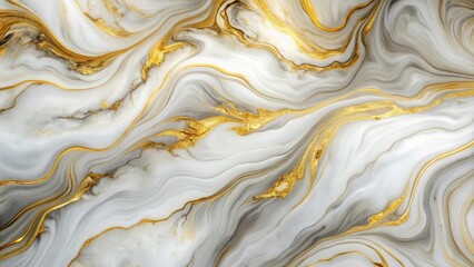 Canvas Print - Elegant marble ink texture background with gold accents and bold movement , marble, ink, texture, background, gold, elegant