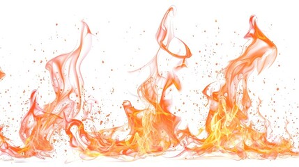 Sticker - Fiery Abstract: A Dance of Flames