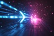 © dendyh7 - Abstract motion speed glowing effect background created with Generative AI