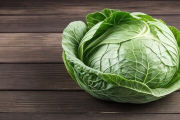 cabbage over a wooden background