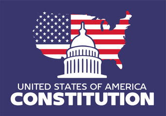 Wall Mural - happy united states constitution day