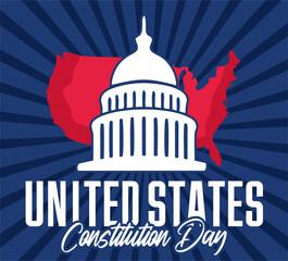 Wall Mural - happy united states constitution day