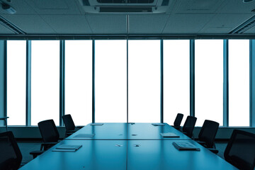 Sticker - PNG office meeting room window mockup, transparent design