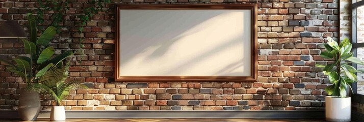 Wall Mural - Brown Border on Textured Wall