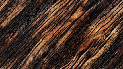 Wall Mural - Exotic zebrano wood with bold, contrasting stripes, ideal for unique luxury furniture, luxury wood texture, exotic design