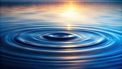 Poster - Reflective surface of water with gentle ripples , nature, calm, tranquility, reflection, peaceful, blue, serene, zen, texture