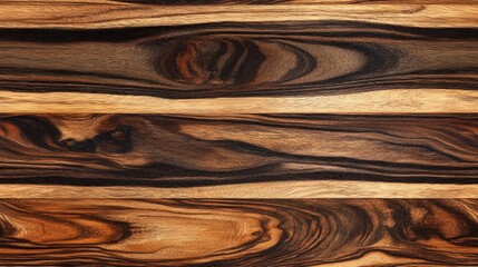 Wall Mural - Exotic zebrano wood with bold, dark stripes, suitable for unique luxury furniture, luxury wood texture, exotic elegance