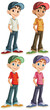 © brgfx - Diverse Boys in Casual Outfits