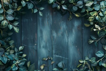 Canvas Print - background plant and wooden