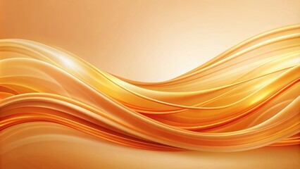 Wall Mural - Abstract orange waves flowing on a soft cream background, abstract, orange, waves, dynamic, flow, design, background, bright