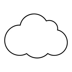 Wall Mural - cloud line art vector black illustration design 