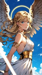 Wall Mural - anime greek goddess rhea anime style high-quality for wallpaper background