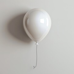 Helium balloon prop on solid white background, single object