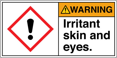 Wall Mural - 17 ANSI Z535 WARNING GHS Chem...