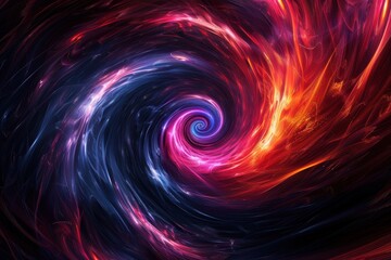 Wall Mural - Abstract Swirling Lights in Blue and Red Hues