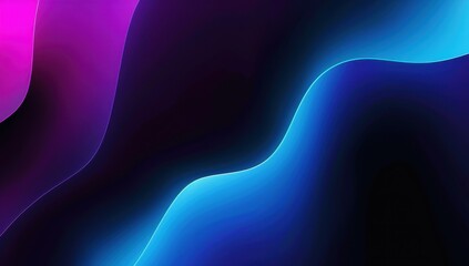 Wall Mural - Abstract Blue and Purple Gradient with Curved Shapes