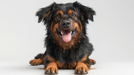 A dog isolated on white background