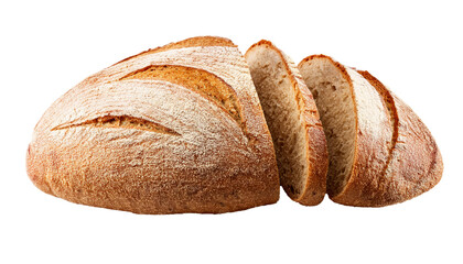 Wall Mural - loaf of bread isolated on white,  AI generative.