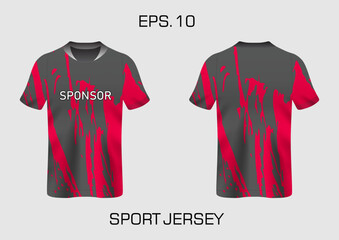 Poster - grunge abstract stripes mockup sport t-shirt design for football, racing, e sports, running design kit